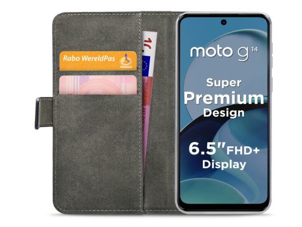 Mobilize Classic Gelly Wallet Book Case Motorola Moto G14 Black