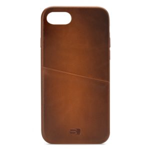 Senza Desire Leather Cover with Card Slot Apple iPhone 7/8/SE (2020/2022) Burned Cognac
