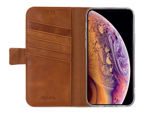 Senza Desire Leather Wallet Apple iPhone X/Xs Burned Cognac