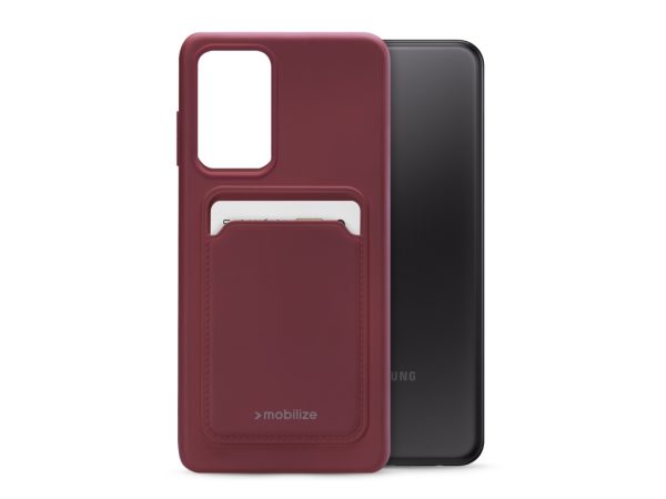 Mobilize Rubber Gelly Card Case Samsung Galaxy A23 5G Matt Bordeaux