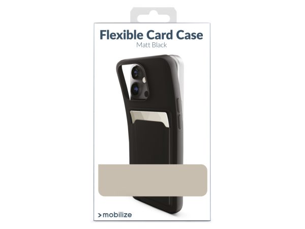 Mobilize Rubber Gelly Card Case Apple iPhone 15 Pro Max Matt Black