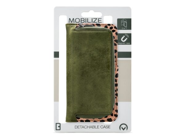 Mobilize 2in1 Magnet Zipper Case Samsung Galaxy A33 5G Olive/Leopard