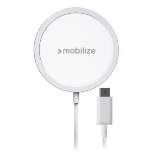 Mobilize Magnetic Wireless Charger Magsafe Compatible 15W White Aluminium