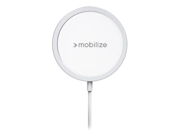 Mobilize Magnetic Wireless Charger Magsafe Compatible 15W White Aluminium