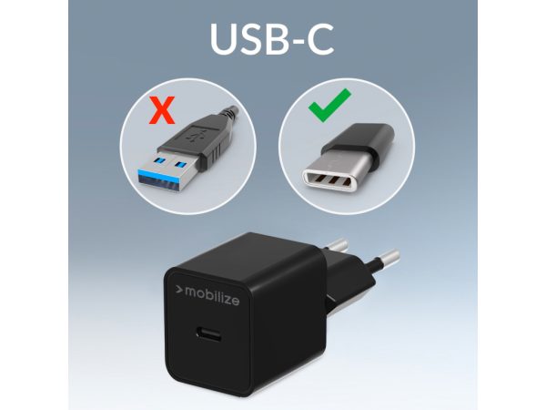 Mobilize Wall Charger USB-C GaN 30W with PD/PPS Black