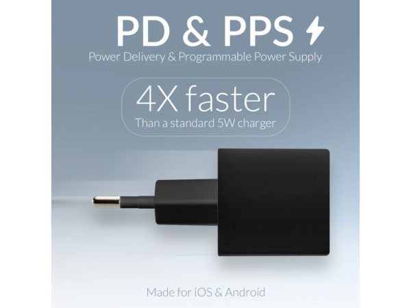 Mobilize Wall Charger USB-C GaN 30W with PD/PPS Black