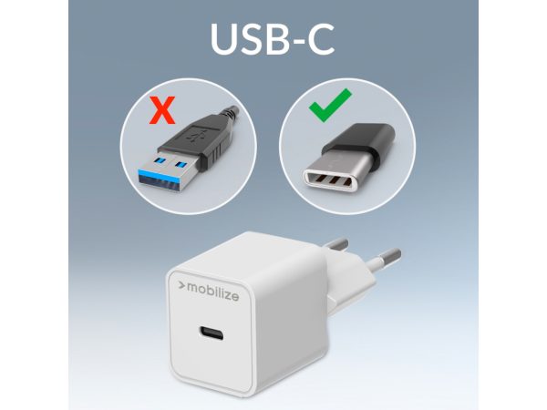 Mobilize Wall Charger USB-C GaN 30W with PD/PPS White