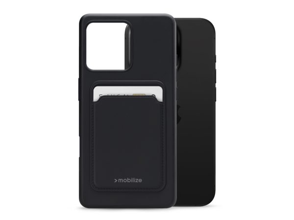 Mobilize Rubber Gelly Card Case Apple iPhone 16 Pro Matt Black