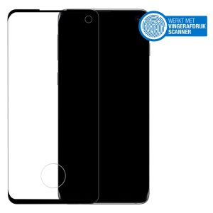 Mobilize Edge-To-Edge Glass Screen Protector Samsung Galaxy S10 Black Edge Glue