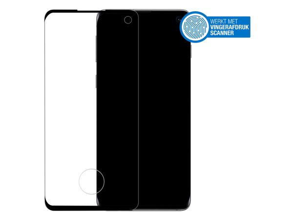 Mobilize Edge-To-Edge Glass Screen Protector Samsung Galaxy S10 Black Edge Glue