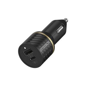 OtterBox Fast Charge Dual Port Premium Car Charger 30W Black Shimmer