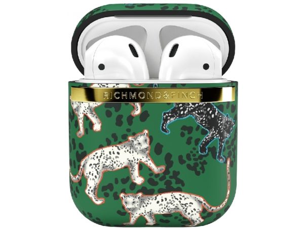 Richmond & Finch Freedom Series Apple Airpod Green Leopard/Gold