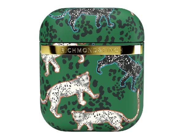 Richmond & Finch Freedom Series Apple Airpod Green Leopard/Gold