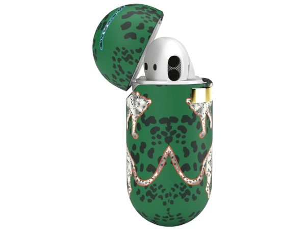 Richmond & Finch Freedom Series Apple Airpod Green Leopard/Gold