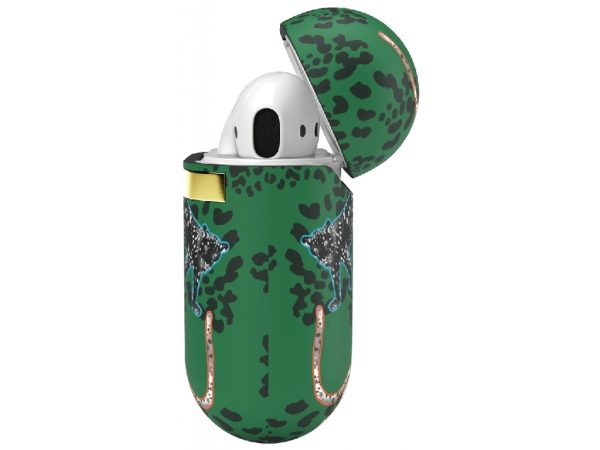 Richmond & Finch Freedom Series Apple Airpod Green Leopard/Gold