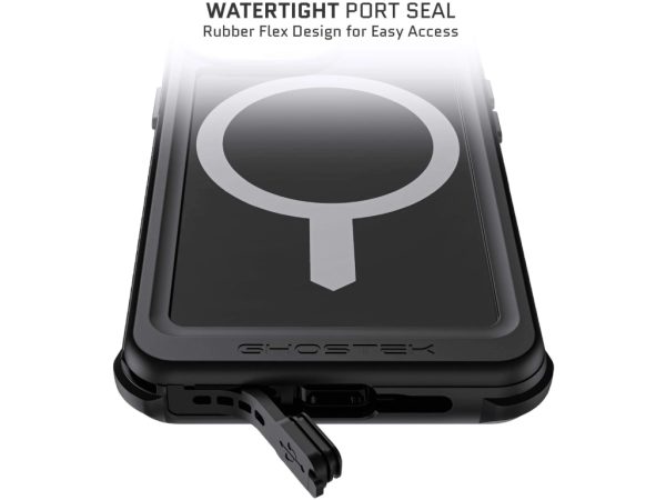 Ghostek Nautical 4 Waterproof MagSafe Case + Belt Swivel Holster Apple iPhone 13 Black