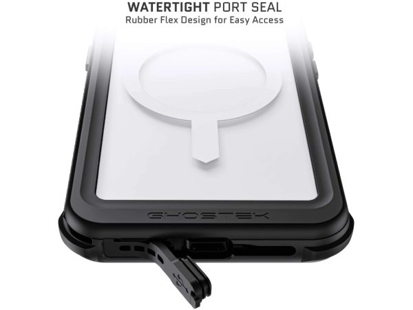 Ghostek Nautical 4 Waterproof MagSafe Case + Belt Swivel Holster Apple iPhone 13 Clear