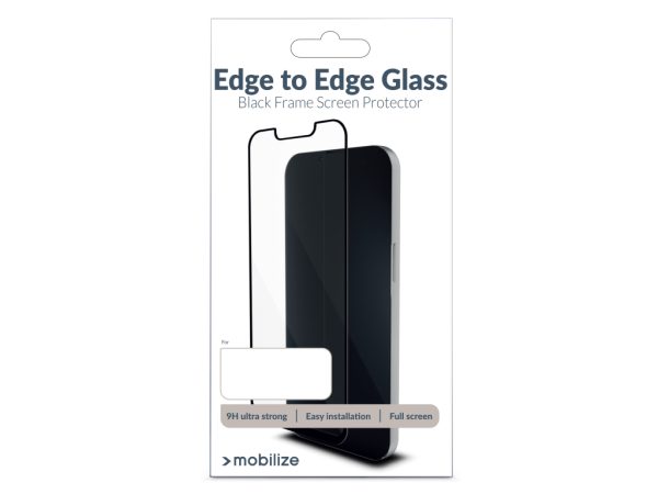 Mobilize Glass Screen Protector - Black Frame - Apple iPhone 15/16