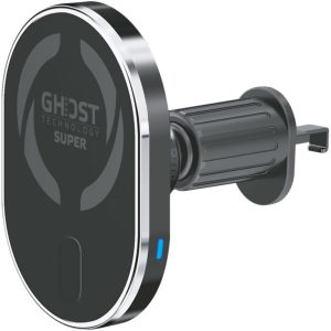 Celly GhostSuperMag MagSafe Wireless Car Charger Holder Black