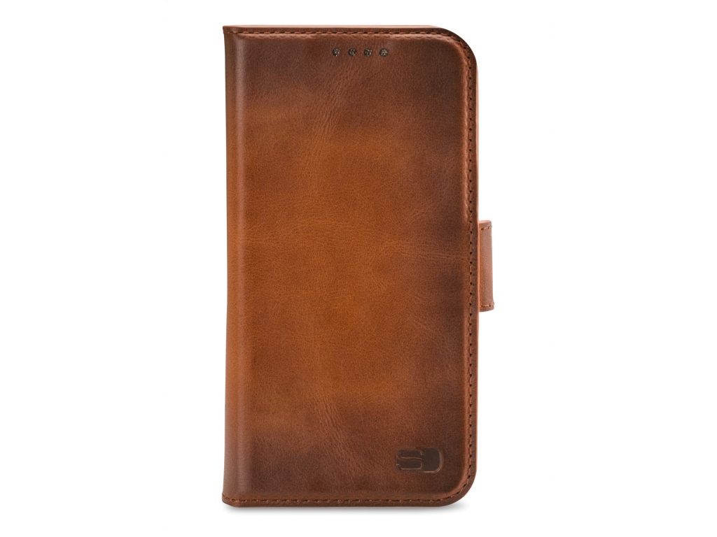 Senza Desire Leather Wallet Apple iPhone 13 Pro Burned Cognac