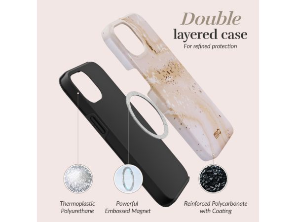 MIO Gold Marble Magsafe Compatible for iPhone 14 Plus/15 Plus