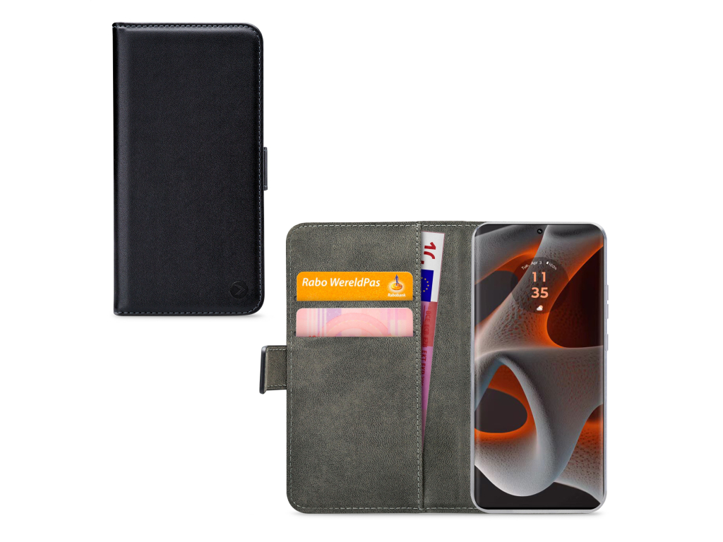 Mobilize Classic Gelly Wallet Book Case Motorola Edge 50 Pro Black