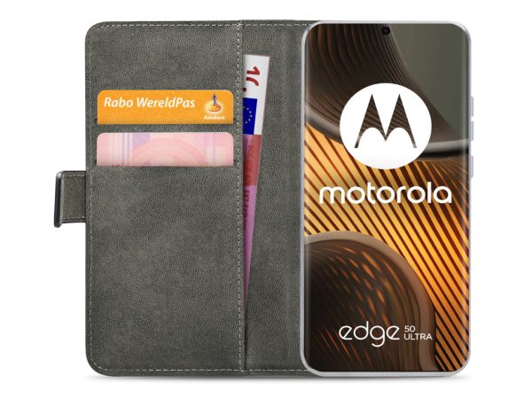 Mobilize Classic Gelly Wallet Book Case Motorola Edge 50 Ultra Black