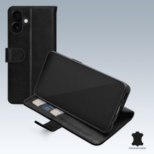 Mobilize Leather Wallet Apple iPhone 16 Black