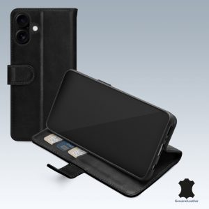 Mobilize Leather Wallet Apple iPhone 16 Plus Black