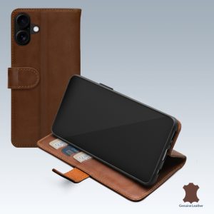 Mobilize Leather Wallet Apple iPhone 16 Plus Brown