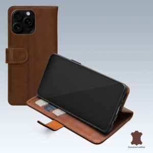 Mobilize Leather Wallet Apple iPhone 16 Pro Brown