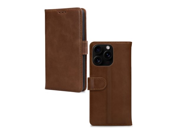 Mobilize Leather Wallet Apple iPhone 16 Pro Brown