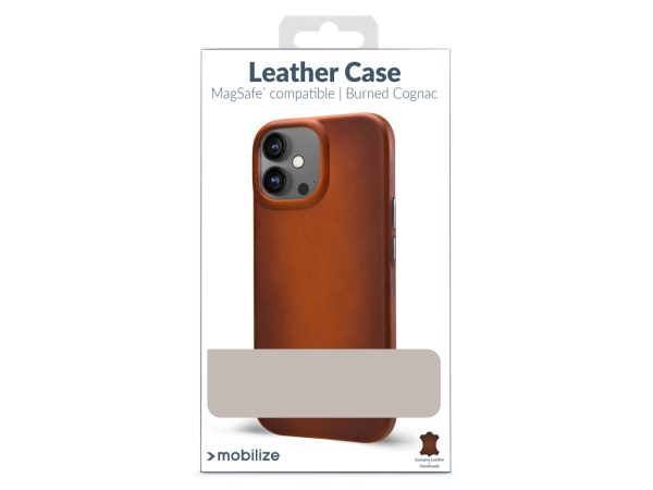 Mobilize Magsafe Compatible Premium Leather Case Apple iPhone 16 Burned Cognac