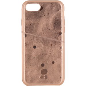 Senza Glam Leather Cover with Card Slot Apple iPhone 7/8/SE (2020/2022) Metallic Rosé