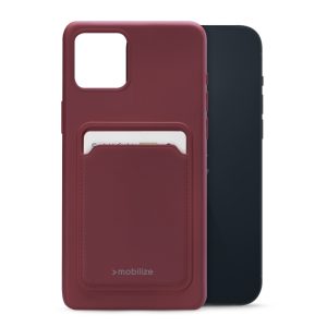 Mobilize Rubber Gelly Card Case Apple iPhone 14 Plus Matt Bordeaux