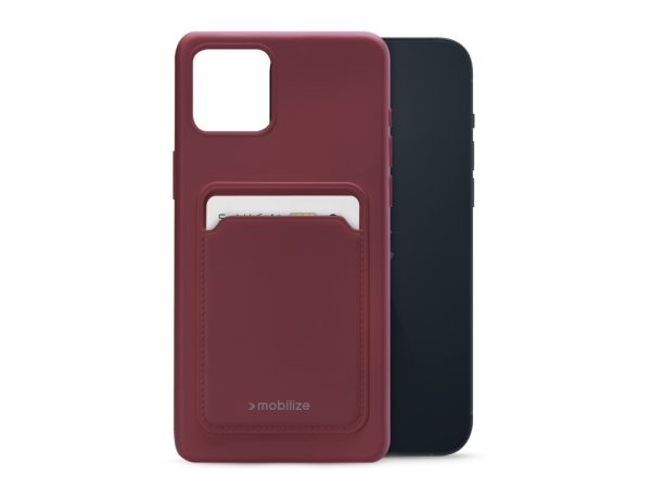 Mobilize Rubber Gelly Card Case Apple iPhone 14 Plus Matt Bordeaux