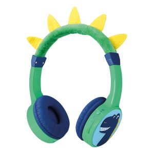 Mobilize Wireless/Wired Over Ear Kids Headphone 85dB Dinosaur