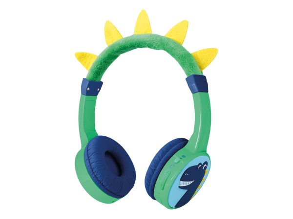 Mobilize Wireless/Wired Over Ear Kids Headphone 85dB Dinosaur