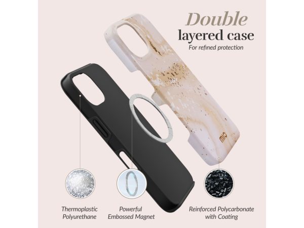 MIO Gold Marble Magsafe Compatible for iPhone 16 Plus