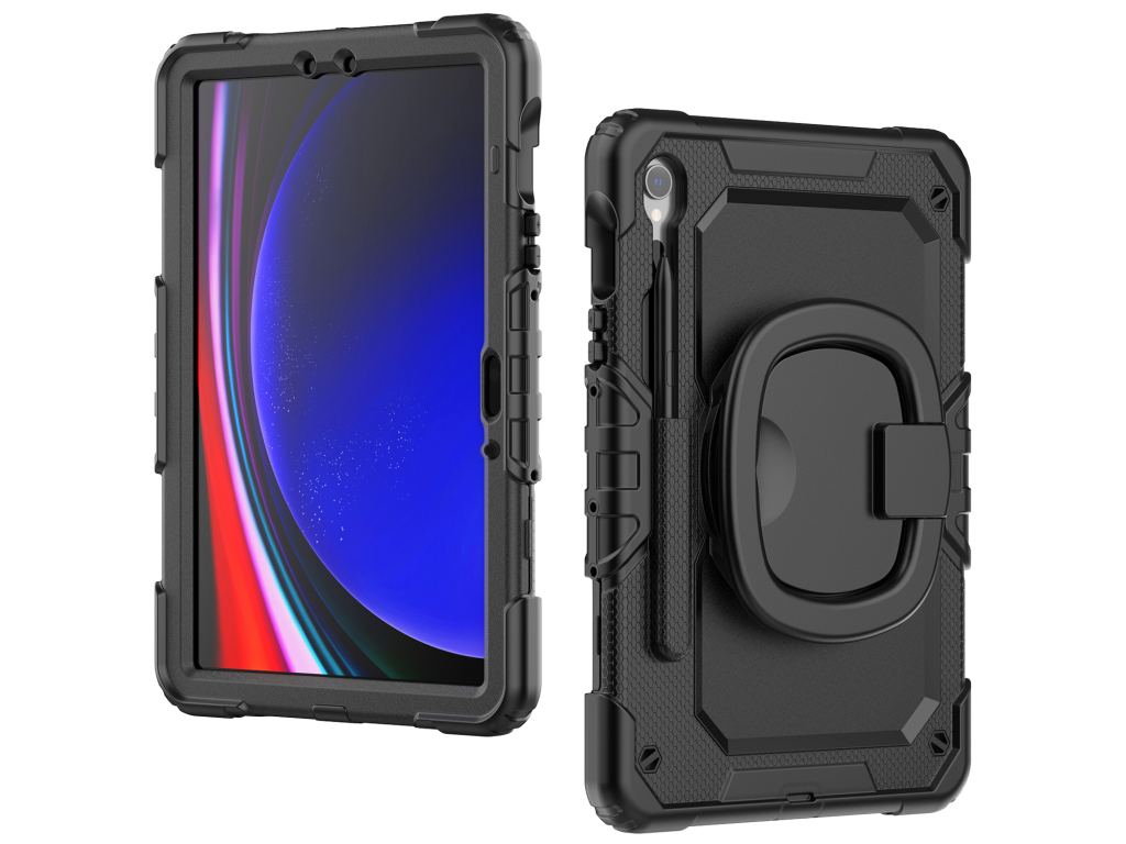 Mobilize Rotating Defender Case Stand Function for Samsung Galaxy Tab S9 11/S9 FE 10.9 Black