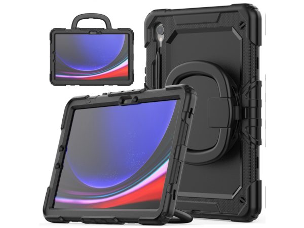 Mobilize Rotating Defender Case Stand Function for Samsung Galaxy Tab S9 11/S9 FE 10.9 Black