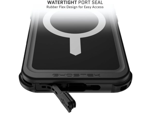 Ghostek Nautical Waterproof MagSafe Case + Belt Swivel Holster Apple iPhone 16 Black