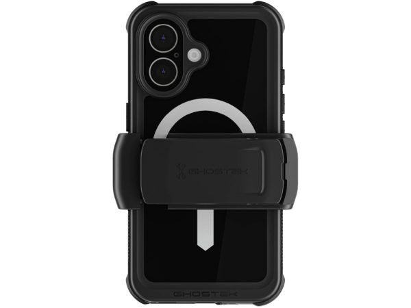 Ghostek Nautical Waterproof MagSafe Case + Belt Swivel Holster Apple iPhone 16 Black