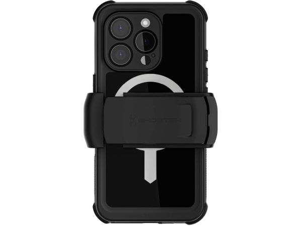 Ghostek Nautical Waterproof MagSafe Case + Belt Swivel Holster Apple iPhone 16 Pro Black