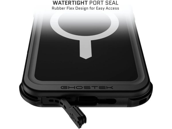 Ghostek Nautical Waterproof MagSafe Case + Belt Swivel Holster Apple iPhone 16 Pro Max Black