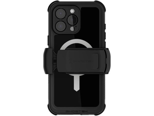 Ghostek Nautical Waterproof MagSafe Case + Belt Swivel Holster Apple iPhone 16 Pro Max Black