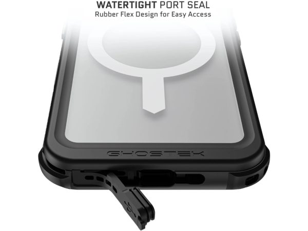 Ghostek Nautical Waterproof MagSafe Case + Belt Swivel Holster Apple iPhone 16 Clear