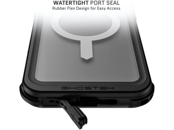 Ghostek Nautical Waterproof MagSafe Case + Belt Swivel Holster Apple iPhone 16 Pro Max Clear