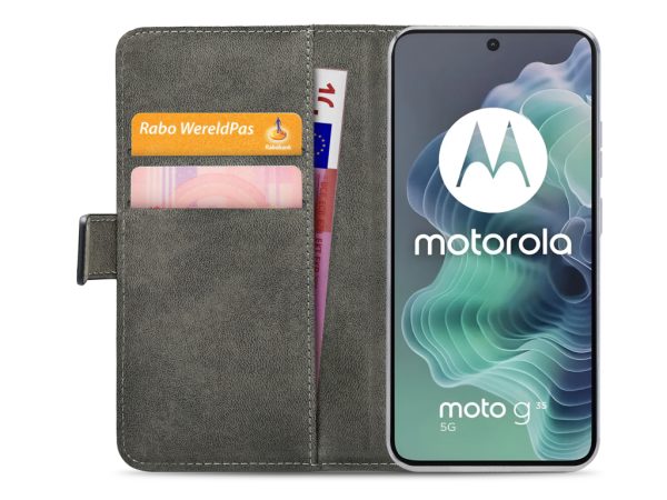 Mobilize Classic Gelly Wallet Book Case Motorola Moto G35 Black