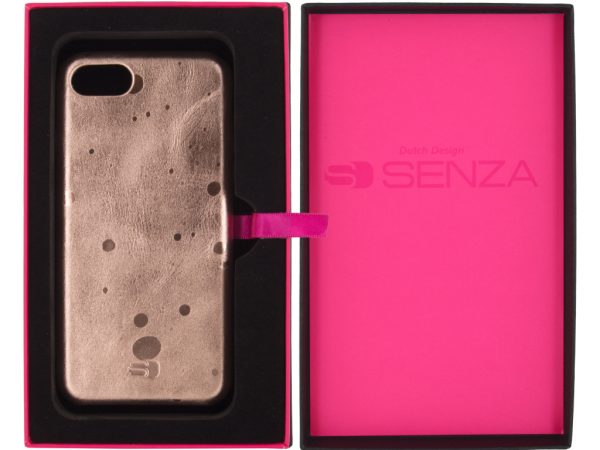 Senza Glam Leather Cover Apple iPhone 7/8/SE (2020/2022) Metallic Rosé